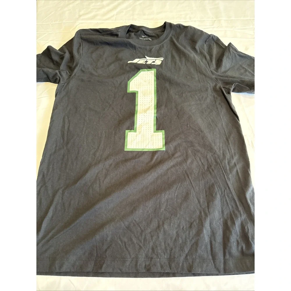 New York Jets Sauce Gardner #1 T-Shirt Nike Men's Sz M Black